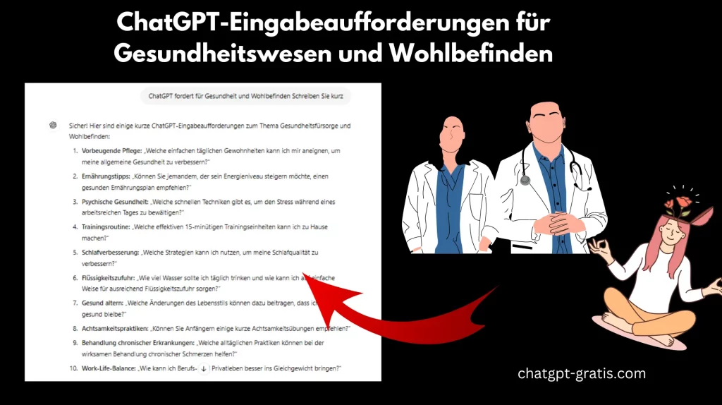 ChatGPT-Eingabeaufforderungen für Gesundheitswesen und Wohlbefinden