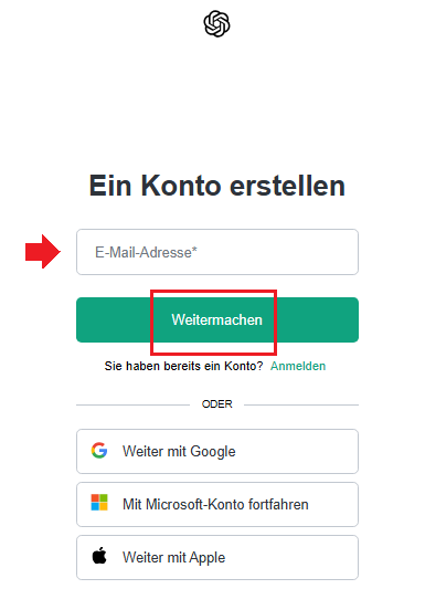 So erstellen Sie ein ChatGPT-Konto